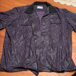 Purple Snakeskin button down